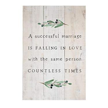Imagem de Simply Said, INC Paletes rústicos 40,6 cm x 27,9 cm Placa de madeira – Um casamento bem-sucedido está se apaixonando pela mesma pessoa inúmeras vezes
