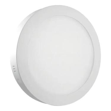 Imagem de 2X Painel Plafon Led Sobrepor Redonda 24W Branco Frio Elgin