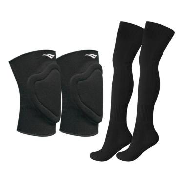 Imagem de 2X Kit Joelheira Volei Indoor Compressão + Meião Penalty