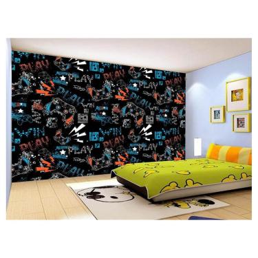 Imagem de Papel De Parede 3D Infantil Controle Game Jogo 3,5M Azs297