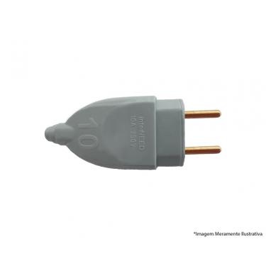 Imagem de Plug Chato Macho Prensa Cabo Cz Tita 2P 10A 062233