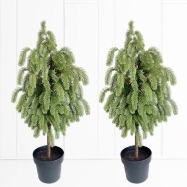 Imagem de Árvore de Natal artificial alpina de 1,2 m com pinhas