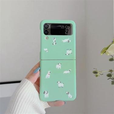 Imagem de Para samsung galaxy z flip5 smiley caso de telefone para samsung zflip5 zflip4 zflip3 lente proteção capa dura, transparente, para samsung zflip4