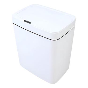 Imagem de Lixeira Com Sensor Inteligente Automática Branca 18lts Carregamento US