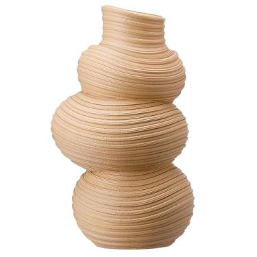 Imagem de Rafimex, Vaso Decorativo Sala Rústico Planta Bege Poli-Resina Rafimex