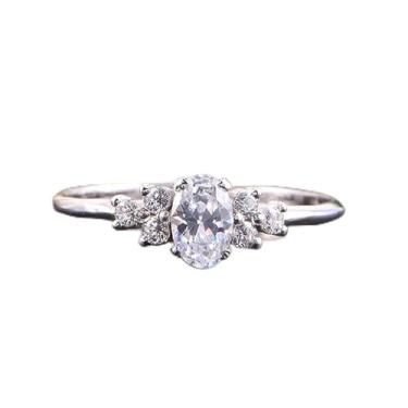 Imagem de 1 anel simples em forma de pêra joia de design clássico para decoração de encontros diários para festa de formatura, Cobre, Sem pedra preciosa