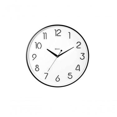 Imagem de Relógio De Parede Preto Brilhante Silencioso Herweg 685035 Único