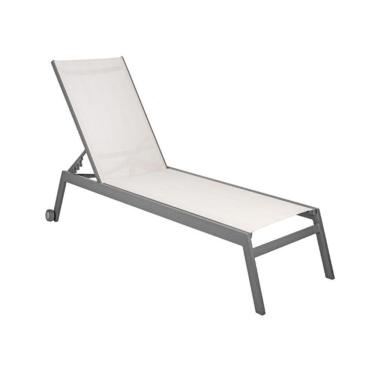 Imagem de Espreguiçadeira Itaguá - Amêndoa Com Tela Bege