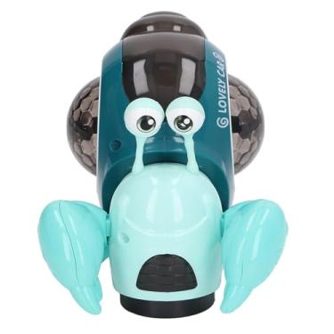 Imagem de Generic Brinquedo de Caracol Elétrico bebê, para Crianças para Brinquedos de bebê de Caracol Crus Com Rodas Universais (Azul)