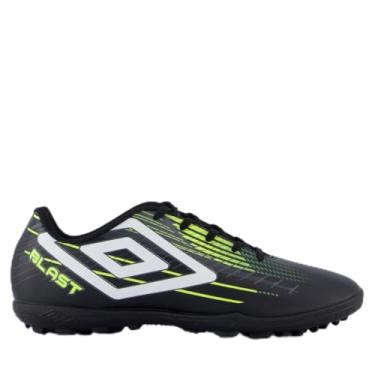 Imagem de Chuteira Umbro Blast Society Preta e Amarela 43