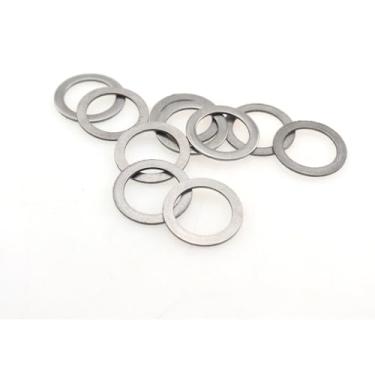 Imagem de ZHYOHEN 10 peças de pedais de bicicleta de montanha/estrada espaçadores de substituição de aço inoxidável 20 x 15 mm peça de ciclismo para prender o apoio para os pés