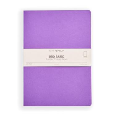 Imagem de myPAPERCLIP Caderno liso NeoBasic A4 | 160 páginas, 80 GSM, capa macia 250 GSM, A4 (21 x 29,7 cm) | Roxo