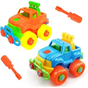 Imagem de Kit de Carrinhos para Montar e Desmontar, Colorido, com Chave de Ferramentas, Brinquedo Educativo