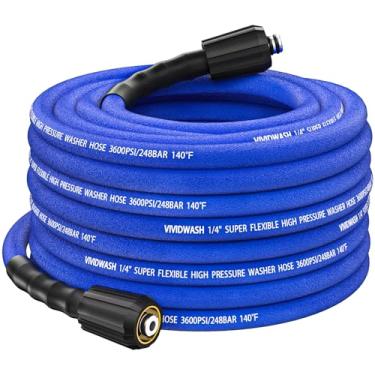Imagem de VIVIDWASH Mangueira de lavadora de alta pressão de 1/10.2 cm, mangueira de lavadora elétrica flexível universal M22-14 e 15 mm sem vazamento, mangueira de substituição de arruelas de pressão sem