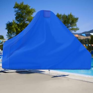 Imagem de Capa protetora para cadeira de piscina elevatória, capas protetoras de cadeira de elevação de piscina 600D, compatível com Global Lift Corp - acessórios organizadores de piscina enterrados, preto