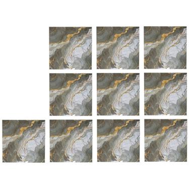 Imagem de Placa Adesiva Marmore 3D kit 10 uni Obra Reforma Casa Cozinha Quarto Sala Banheiro Papel de Parede Ambiente