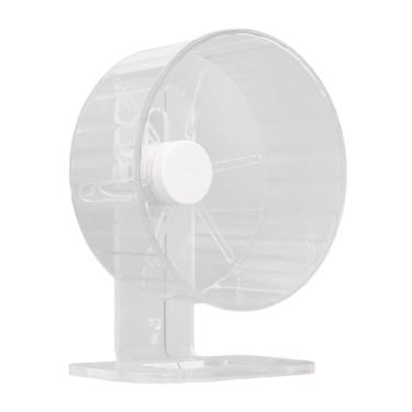 Imagem de Generic Roda de Gaiola de Hamster, Roda de Exercício de Hamster Transparente Acrílica Evita Deslizamento Versátil Fácil de Limpar Com Suporte para Gaiola de (Médio 9,17 x 1,57 pol.)