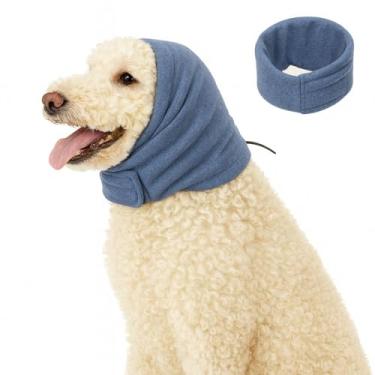 Imagem de Moletom com capuz calmante para cães, protetores de ouvido ajustáveis para proteção contra ruído, cobertura de cabeça para alívio da ansiedade de urdidura da cabeça, hematoma, cuidados e secagem