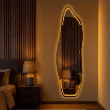 Imagem de Espelho Organico com Led Para decoração de Salas Salão Quarto Closets 