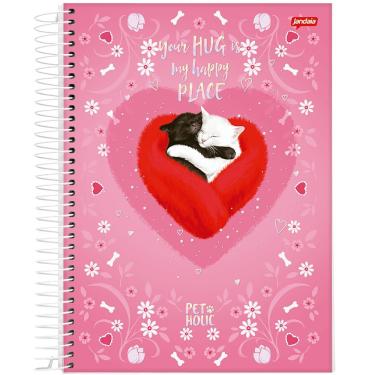 Imagem de Caderno Espiral Universitário Capa Dura 1 Matéria 80 Folhas Pet Holic Jandaia Estampa 1