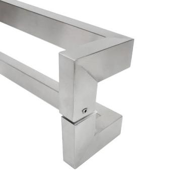 Imagem de Puxador Porta Duplo Em Aço Inox 40cm Modelo Solution - Decorplace, Esc