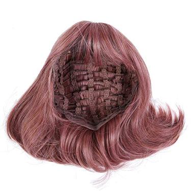 Imagem de Generic Peruca Sintética Ondulada Curta Radiante Feminina 35cm Cosplay Festa Elegante Peruca Preta para Mulheres, Halloween
