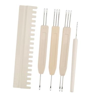 Imagem de Naroote Ferramenta de Transferência Empurrador de Agulha Ferramentas de Costura de crochê para Máquina de tricô KH581 KH811 KH821, Kit de Plástico de Metal Eficiente para tricô Profissional, Conjunto de 5 Peças para Entusiastas de