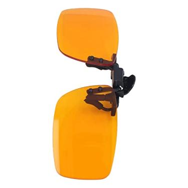 Imagem de Naroote Clipe Em óculos de Computador Luzes Azuis Eficientes Bloqueando Lente 180 ° Flip Laranja óculos Clamp/Holder-on (Quadrado)