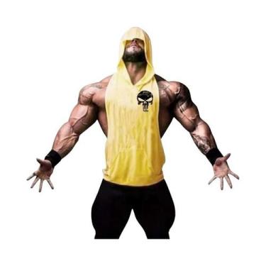 Imagem de Camiseta Regata Masculina De Algodão Com Estampa De Caveira, Sem Manga