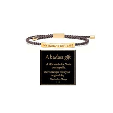 Imagem de 72ore Pulseira Badass Girl Gang Inspiradora para Mulheres Joias da Amizade Pulseira de Melhor Amizade Joias Inspiradoras Presentes de Amizade, liga metálica, Sem Pedra Preciosa
