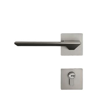 Imagem de VTGVVVTR Fechadura de porta interior quarto silencioso fechadura magnética níquel escovado fechadura de maçaneta simples para uso doméstico (fechadura de porta de níquel)