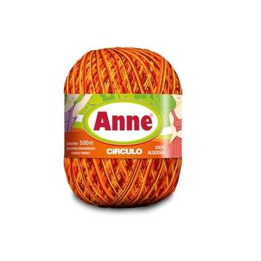 Imagem de Fio Anne 500m Círculo Original Linha Para Crochê Tricô Bordado Mercerizado Novelo Premium (9165# - HIBISCO AMARELO)