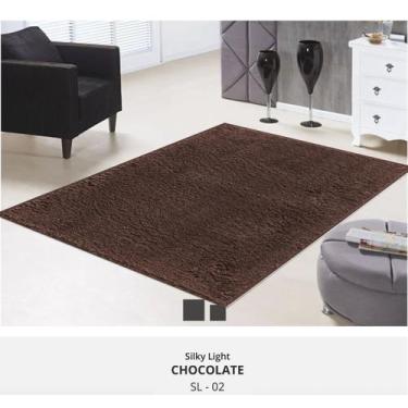 Imagem de Tapete silky 1,50 x 2,00 pelo macio 100% antiderrapante moderno facil 
