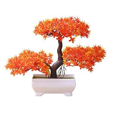 Imagem de SLGGPJBU Plantas falsas/plantas falsas, planta artificial em vaso, árvore de bonsai, ornamentos de plantas verdes falsas, decoração de casa, hotel, jardim, decoração de casamento, plantas artificiais