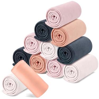 Imagem de Newwiee 12 mantas de lã a granel 127 x 152 cm, cobertores para convidados de casamento ao ar livre, macios, leves para doação, festa do pijama, colo para animais de estimação, sofá, escritório em casa