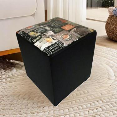 Imagem de Puff Puf Banco Banqueta Quadrada Cubo Decorativo - Realizar, Assento B