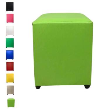 Imagem de Puff Puf Banco Banqueta Quadrada Cubo Decorativo - Realizar, Verde Lim