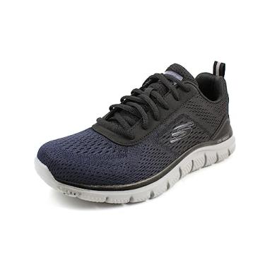 Imagem de Skechers Tênis masculino, Malha azul-marinho com acabamento preto, 39