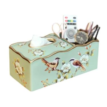 Imagem de x3anggyt5 Capa de caixa de lenços multifuncional retangular suporte de papel de seda capa de guardanapo mesa de café controle remoto caixa de lenços suporte de caixa de lenços