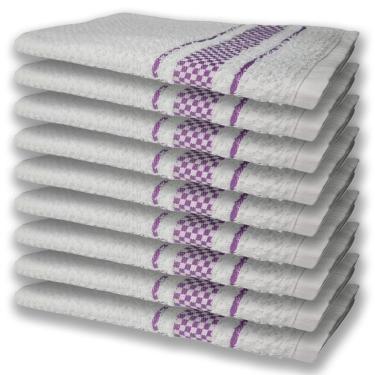 Imagem de 9 Panos De Prato Atoalhado Felpudo Premium Lilás