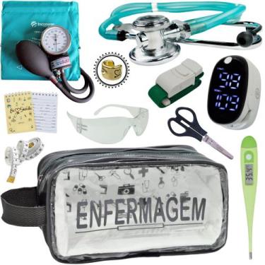 Imagem de Kit Enfermagem Aparelho Pressão Esteto Frete Grátis Promocao - Love Sa