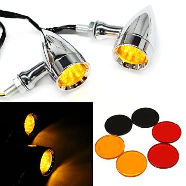 Imagem de Lâmpada de LED de LED CNC vermelha com indicador de luz de seta dianteira traseira para Harley Honda Yamaha SuzukiMISS MOLY LXECBUS066