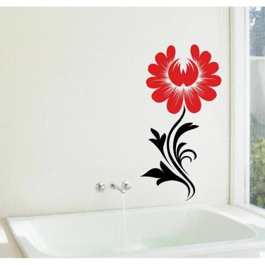 Imagem de Adesivo Decorativo De Parede Floral Planta Em 2 Cores Sala