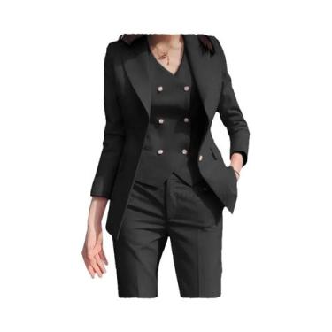Imagem de Blazer Slim Fit Para Mulheres, Moda De Outono De Alto Padrão Para Escr