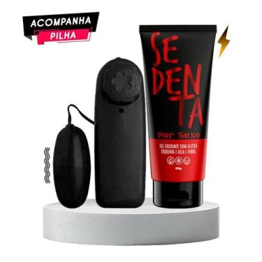 Imagem de Kit Bullet Preto Massageador Gel Jambu 50G Vibração Liquida - Pepper B