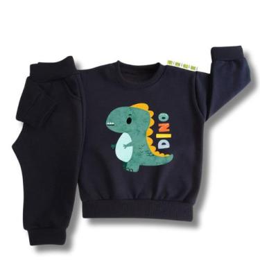 Imagem de Conjunto de Moletom Infantil Flanelado de Frio Unissex Roupa de Invern