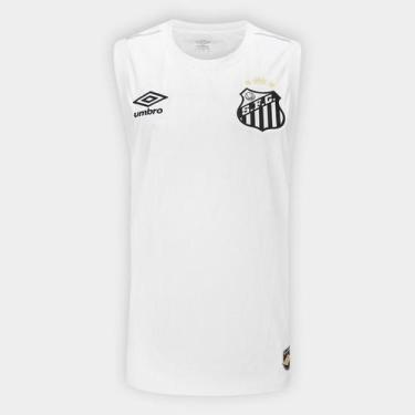 Imagem de Regata Santos I 26/27 Basquete Umbro Masculina, Branco, Bronze, G