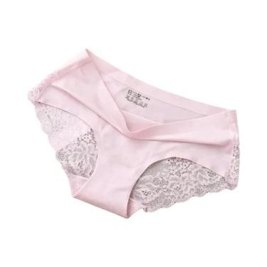 Imagem de Calcinhas Femininas plus Size 4XL Sem Costura Em Seda Com Renda, Linge