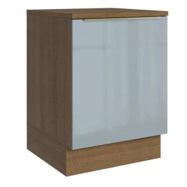 Imagem de Balcão De Cozinha 60 Cm 1 Porta Rustic/cinza Lux Madesa Rustic/cinza