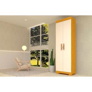 Imagem de Armário Multiuso Casal Iris C- 2 Portas C- Chave Nature-off White - Acp
